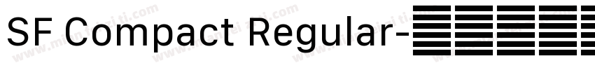 SF Compact Regular字体转换